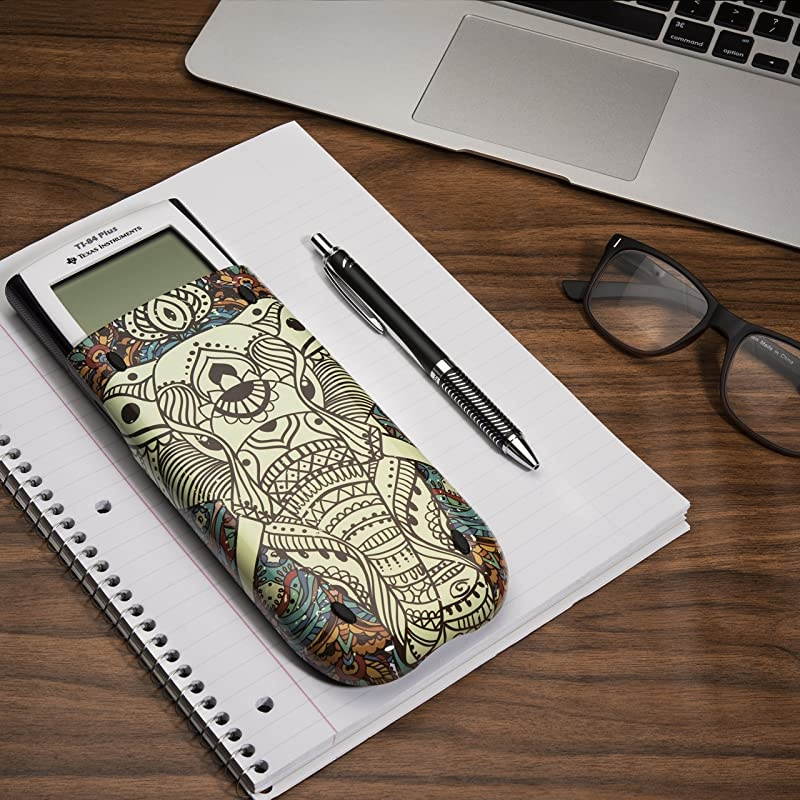 Elephant Mandala Slide Case for TI-84 Plus, TI-84 Plus Silver Edition, TI-89 Titanium TI Graphing Calculators