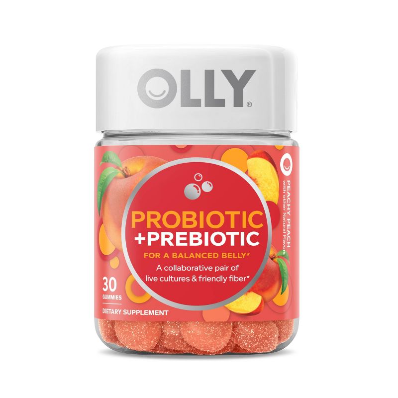 OLLY Probiotic + Prebiotic Gummies - Peachy Peach - 30ct