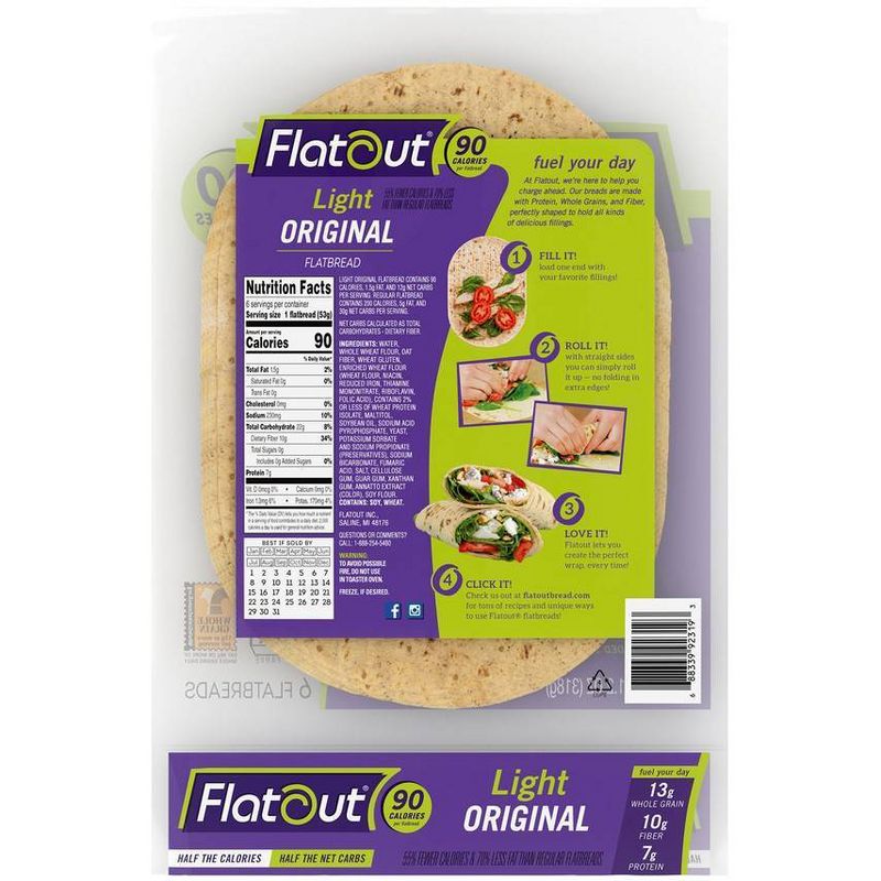 Flatout Original Light Flatbreads - 11.2oz/6ct