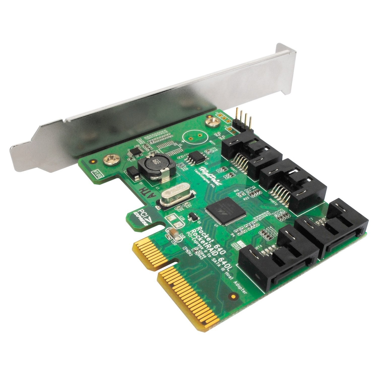 HighPoint Rocket 640L Lite Version 4-Port PCI-Express 2.0 x4 SATA 6Gb/s RAID Controller