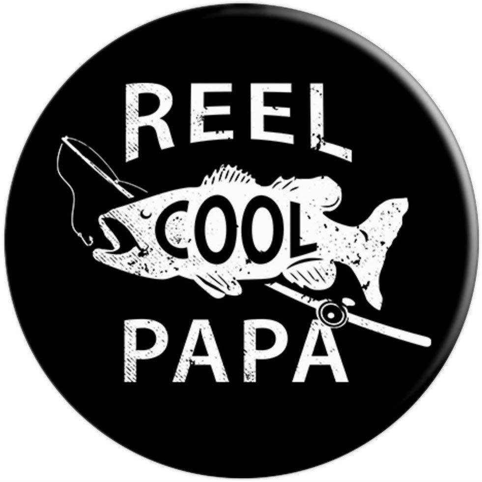 Reel Cool Papa Fishing Distressed- Fisherman PopSockets Grip and Stand for Phones and Tablets