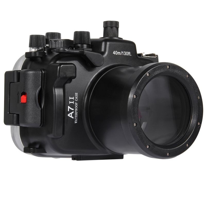 40m Underwater Depth Diving Case Waterproof Camera Housing for Sony A7 II / A7R II / A7S II Black