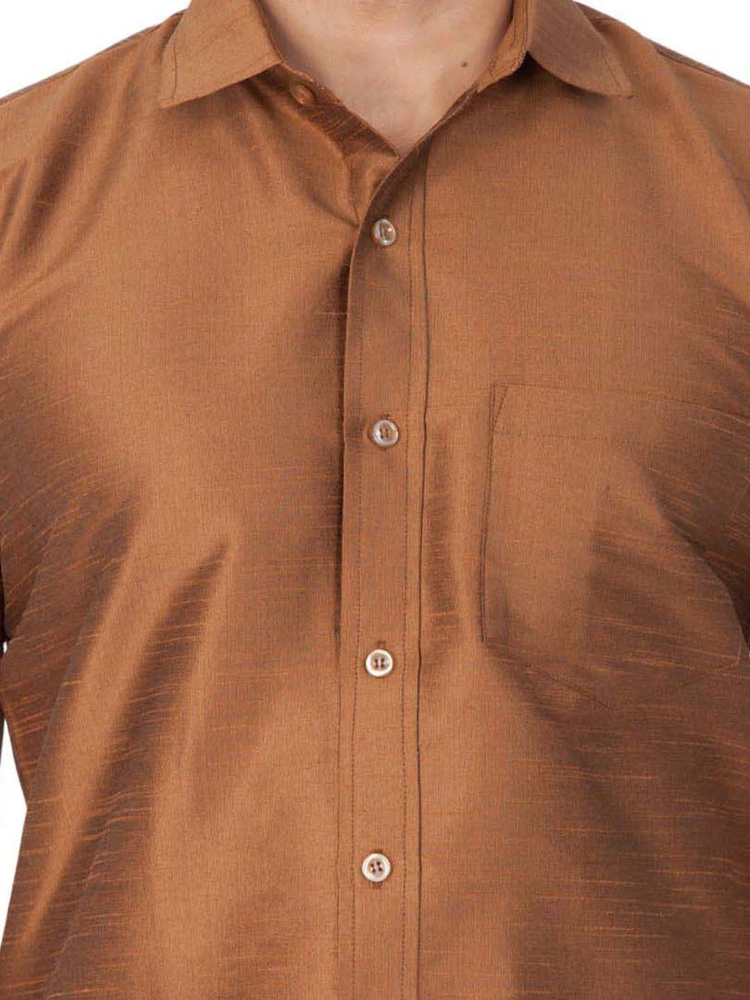 Ramraj Light Pink Regular Fit Shirt