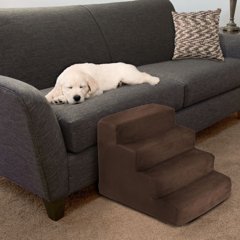 Pet Pal High Density Foam Stairs for Pets - Brown