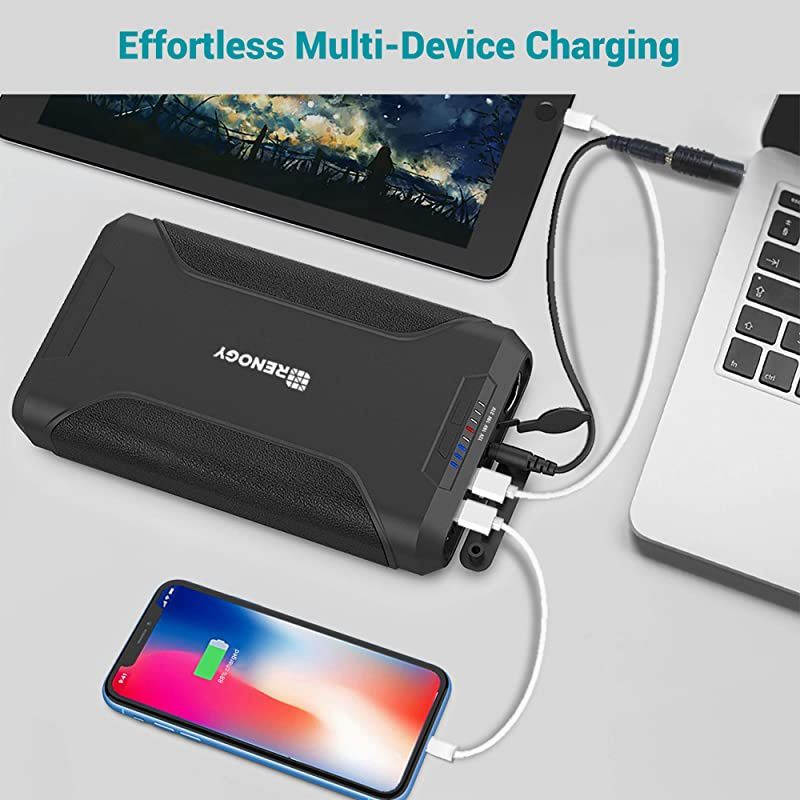 72000mAh 266Wh 12v Power Bank with 60W PD, CPAP Battery for Camping, High Capacity Large Camping Power Bank with USB-C DC Wireless Charging & Flashlight, CPAP Battery Backup Power Supply