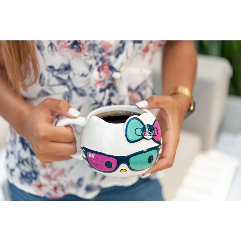 Seven20 Hello Kitty Ceramic Mug | Hello Kitty Wearing Bow & Sunglasses | Holds 20 Ounces