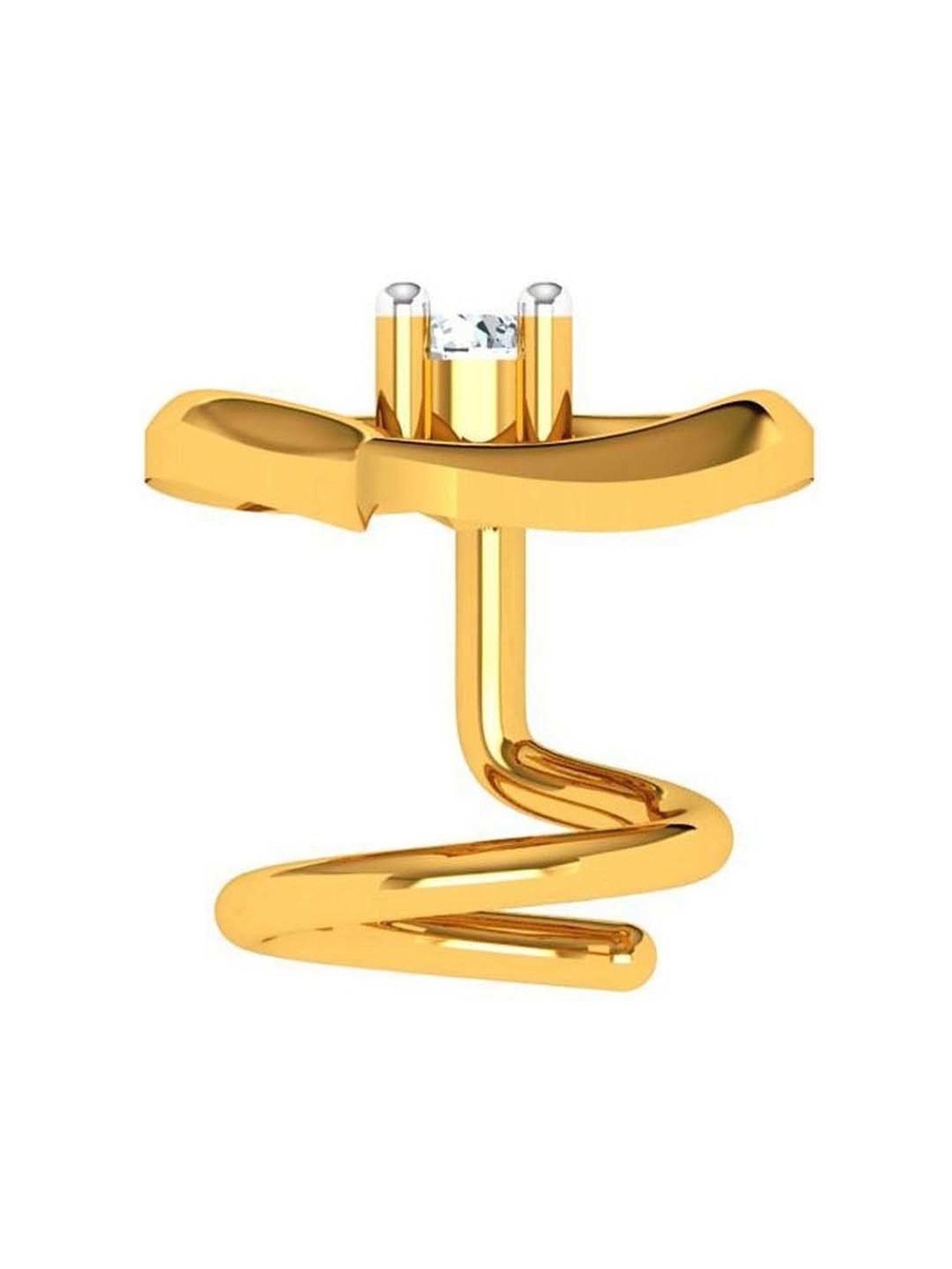 P.C. Chandra Jewellers 22k Gold Yellow Nosepin