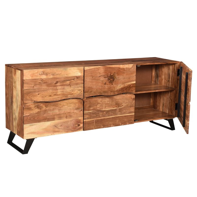 Acacia Wood 3 Doors Live Edge Sideboard - Timbergirl