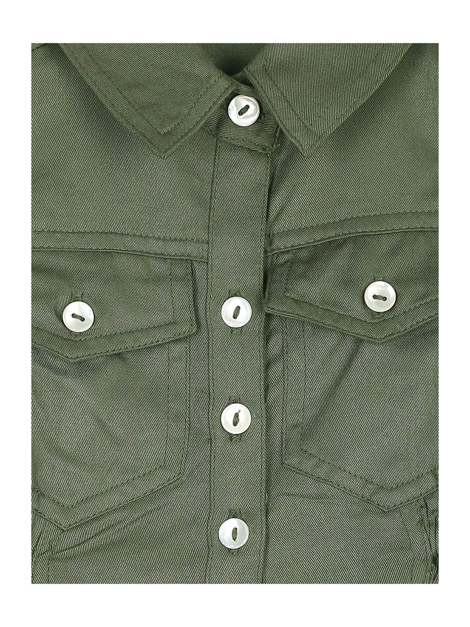 U.S. Polo Assn. Kids Olive Solid Shirt Dress