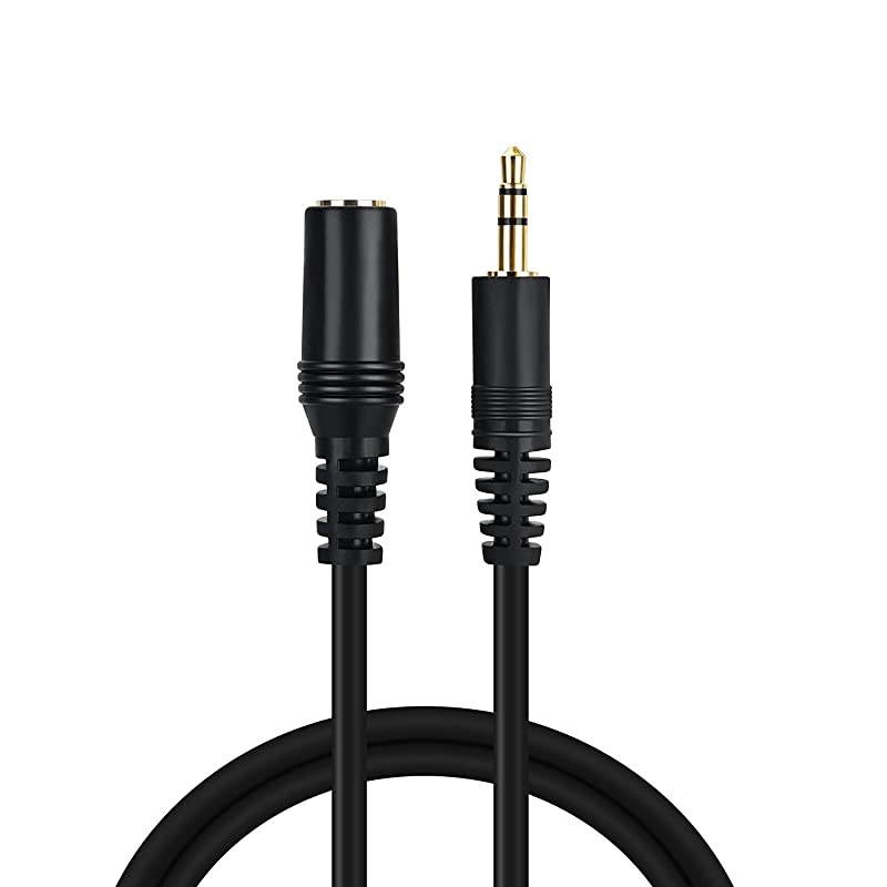 35mm Stereo Male to Female Extension Audio Cable Cord 25 Feet
