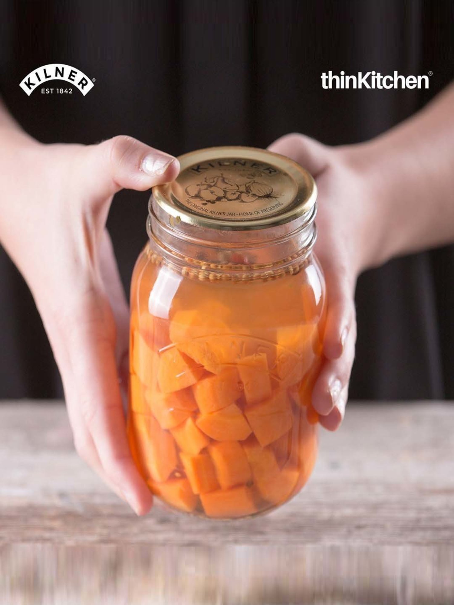 Kilner Transparent Glass Preserve Jars (1 L) - Set of 6