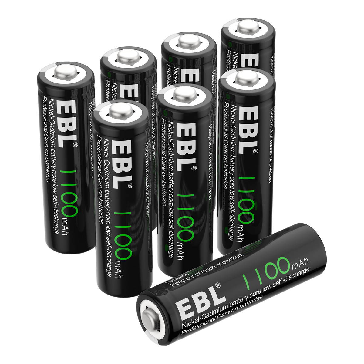 EBL 12 Pack 1100mAh AA Ni-CD Battery 1.2V Rechargeable Batteries for Garden Solar Light