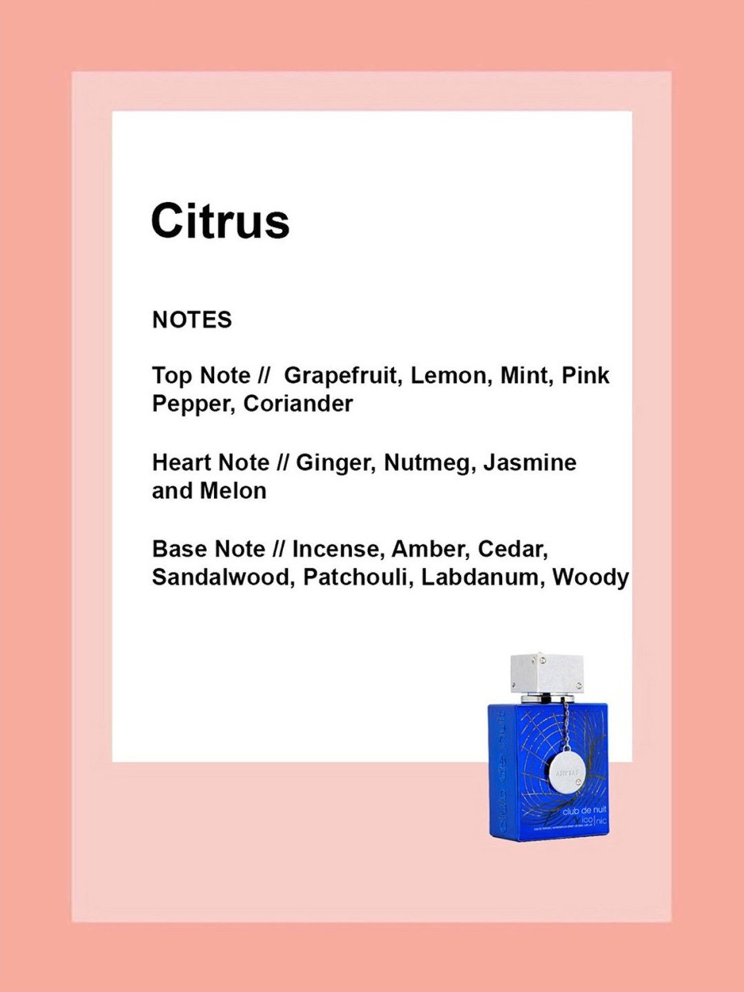 Armaf Club de Nuit Iconic Eau de Parfum for Men - 105 ml