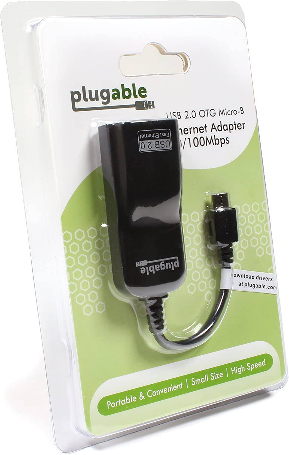 Plugable USB 2.0 OTG Micro-B to 100Mbps Fast Ethernet Adapter Compatible with Windows Tablets, Raspberry Pi Zero, and Some Android Devices (ASIX AX88772A chipset)
