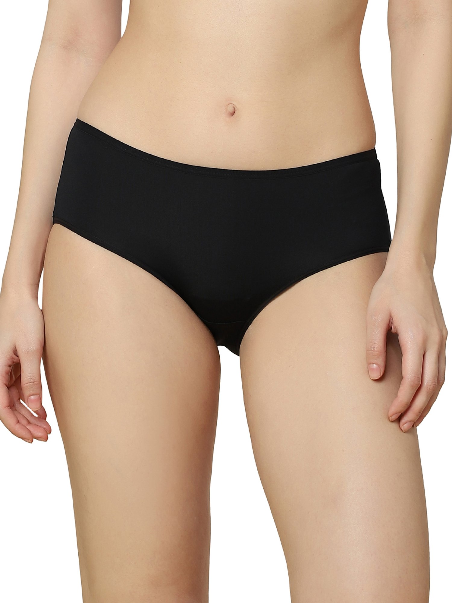 Triumph Black Plain Hipster Panty