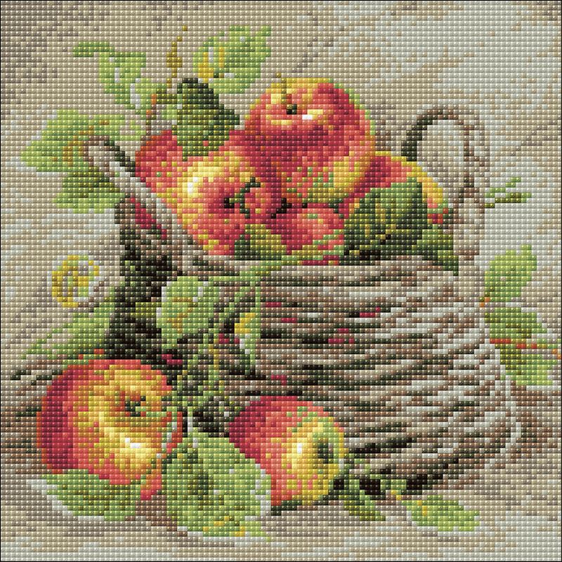 RIOLIS Diamond Mosaic Embroidery Kit 10.75"X10.75"-Ripe Apples
