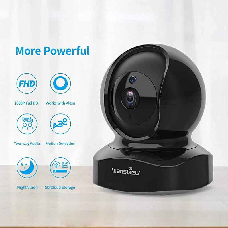 Wireless Security Camera IP Camera 1080P HD  WiFi Home Indoor Camera for BabyPetNanny Motion Detection 2 Way Audio Night Vision Compatible with Alexa with TF Card Slot and Cloud