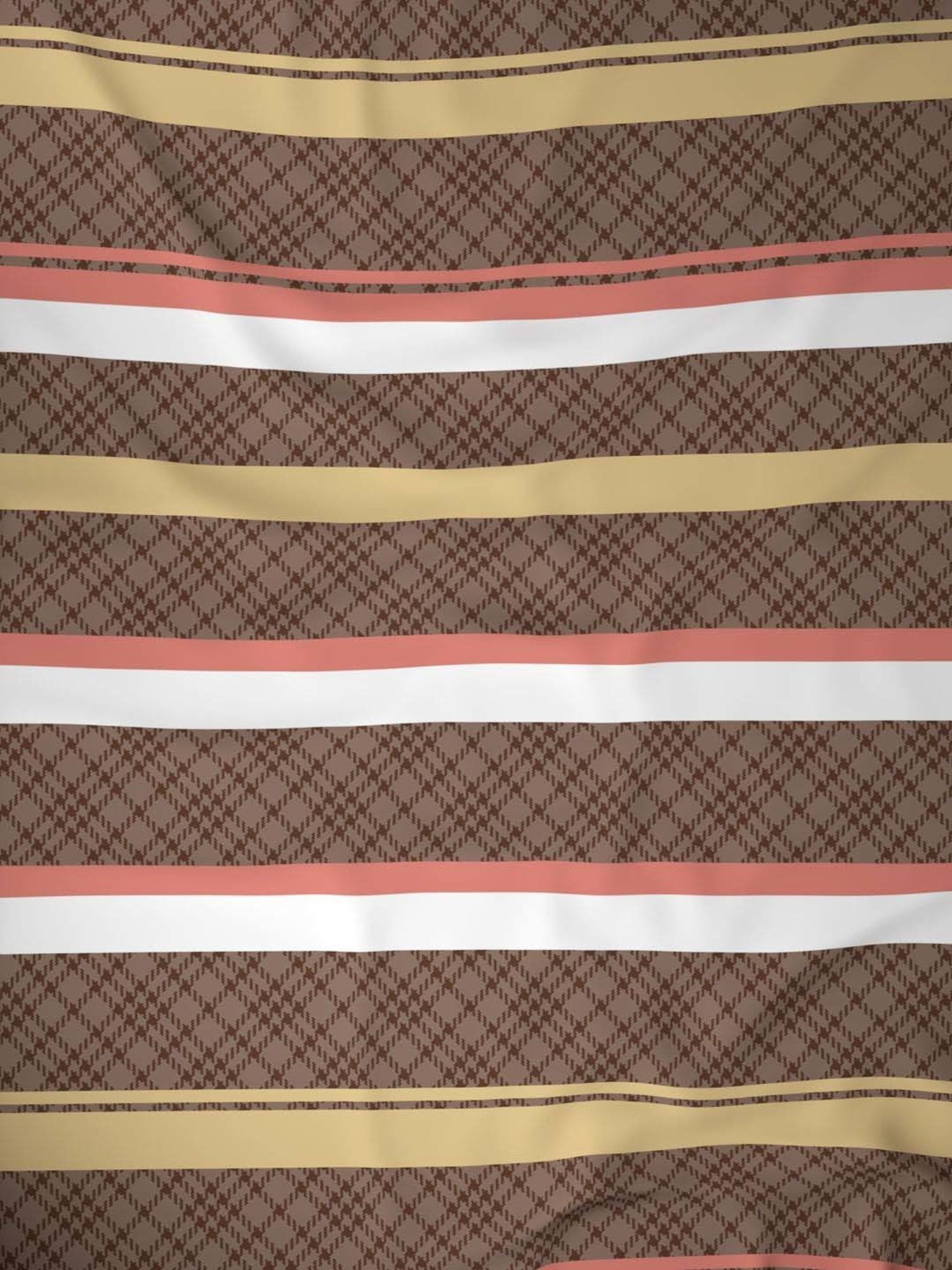 Raymond Home Delight Brown 104 TC Cotton Single Bedsheet with 1 Pillow Cover