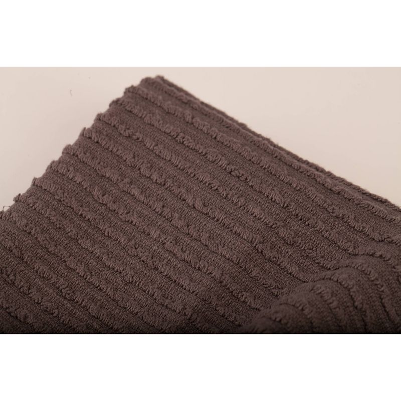 3pk Striped Kitchen Towel Solid Gray - MU Kitchen