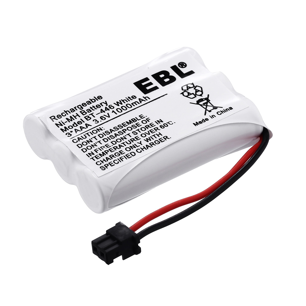 EBL 3 Pack 1000mAh 3.6V Ni-MH Battery for Uniden BT-446 BT446, BP-446 BP446, BT-1005 BT1005, TRU8885, TRU8885-2 Cordless Phone Batteries