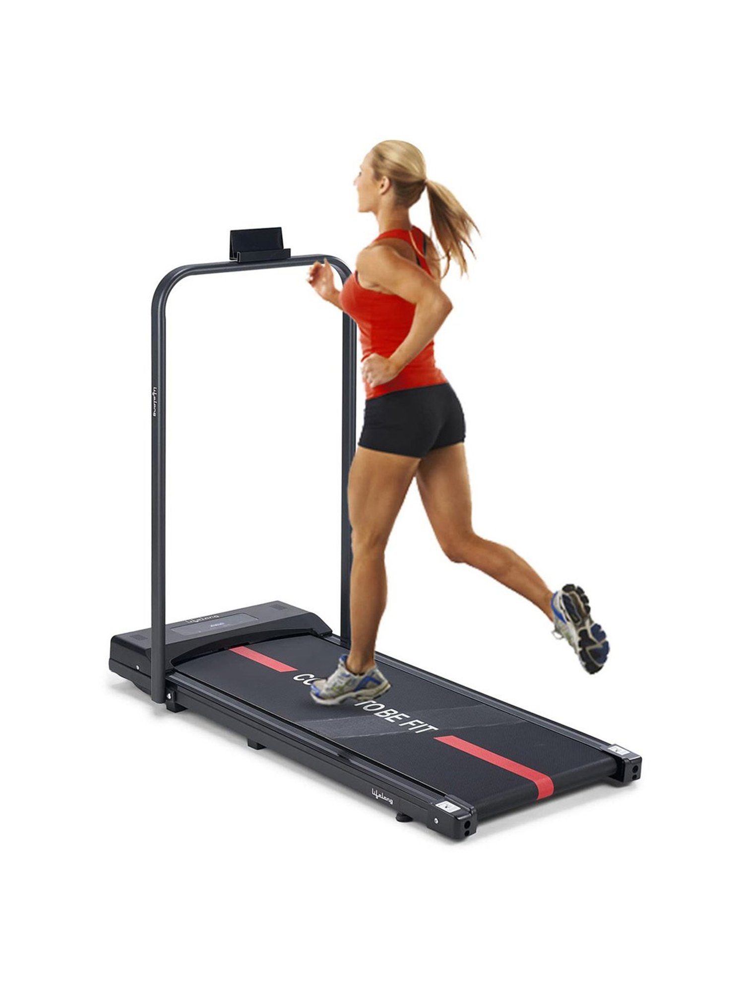 Lifelong Fit Pro 2HP Peak DC Motorized Treadmill (Black) Size - One Size