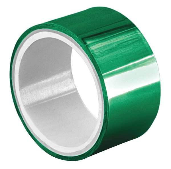 TAPECASE 15D632 Metalized Film Tape,Green,6In x 5Yd