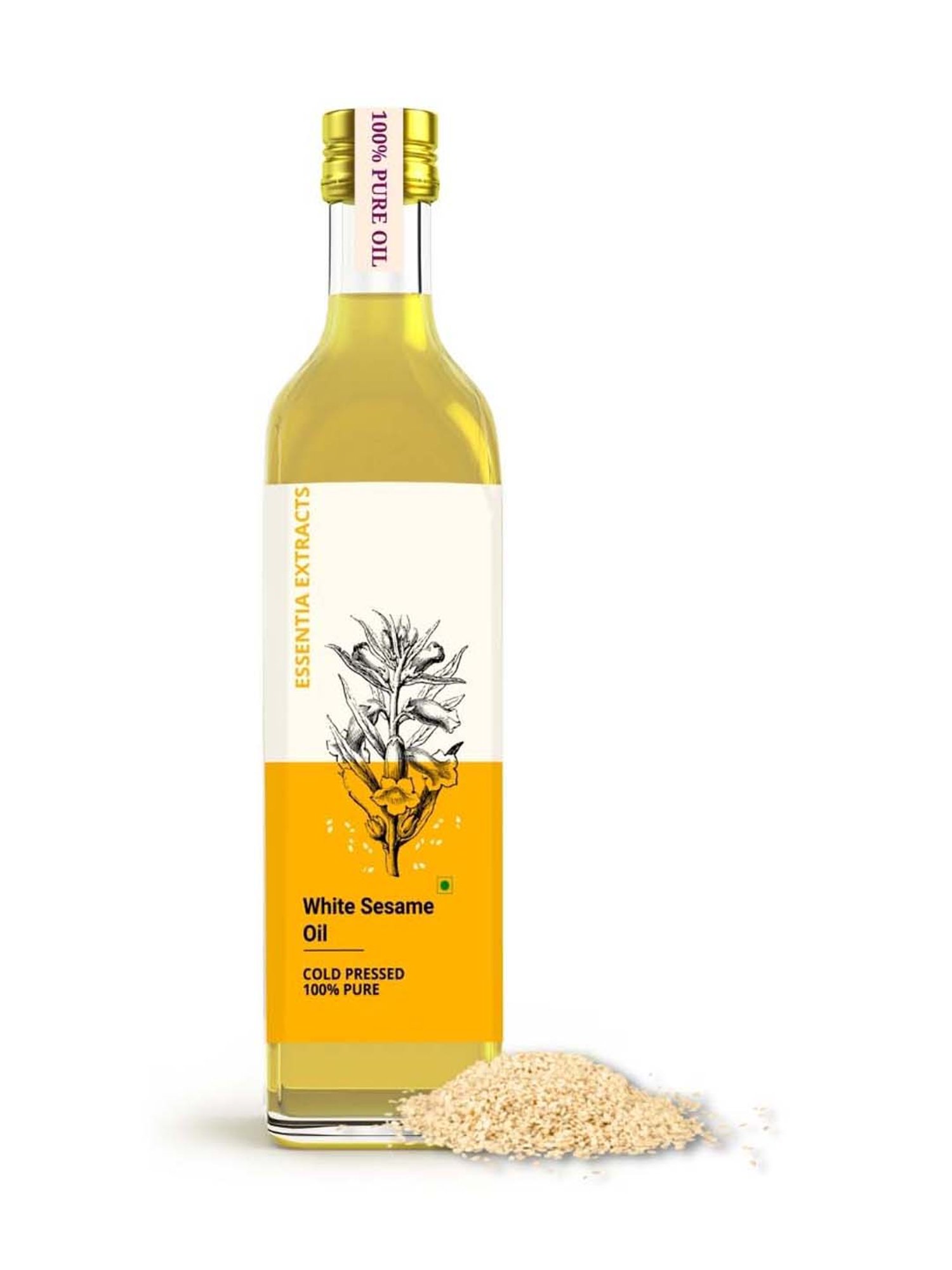 Essentia Extracts Cold-pressed White Sesame Oil Pack of 2 - 1000 ml