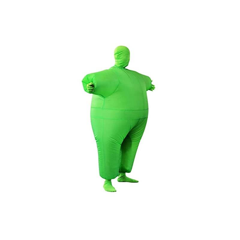 Adult Inflatable Full Body Jumpsuit Cosplay Costume Halloween Blow Up for Party Toy Green