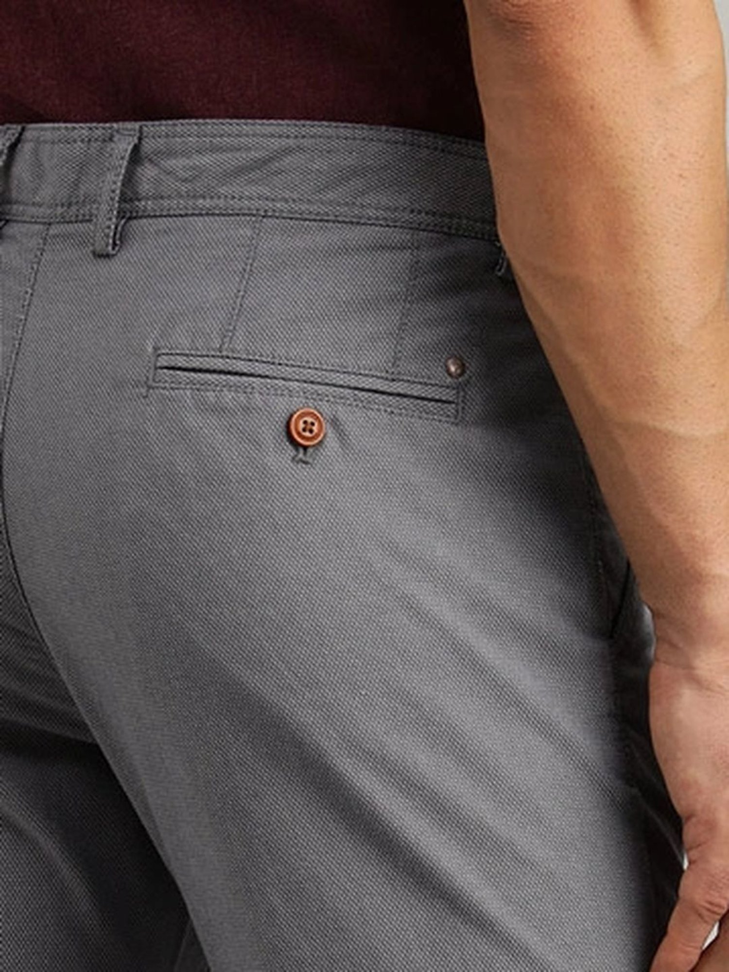 Indian Terrain Grey Slim Fit Trousers