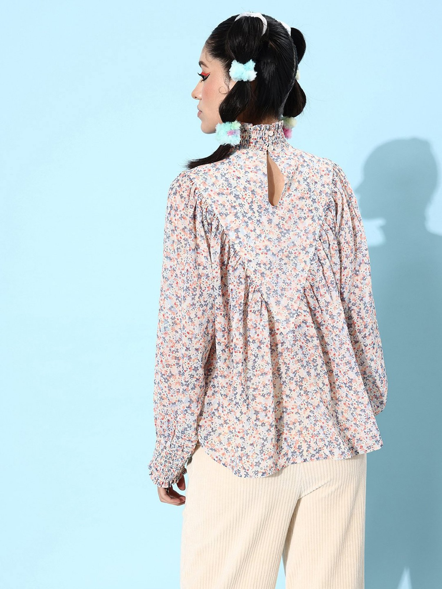 QUIERO Multicolor Embellished Top