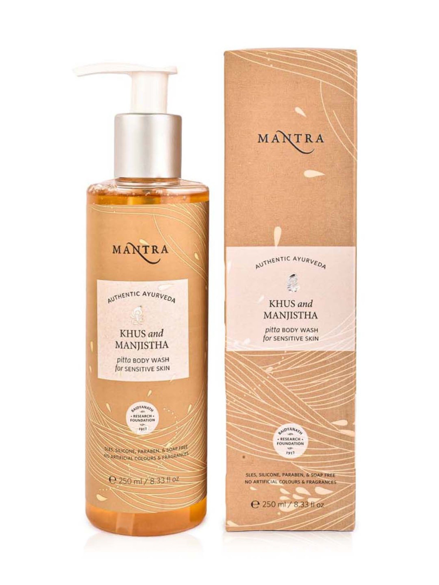 Mantra Herbal Khus and Manjistha Pitta Body Wash for Sensitive Skin - 250 ml