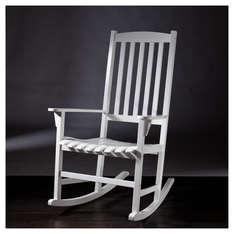 Belize Hardwood Porch Rocker - White - Aiden Lane