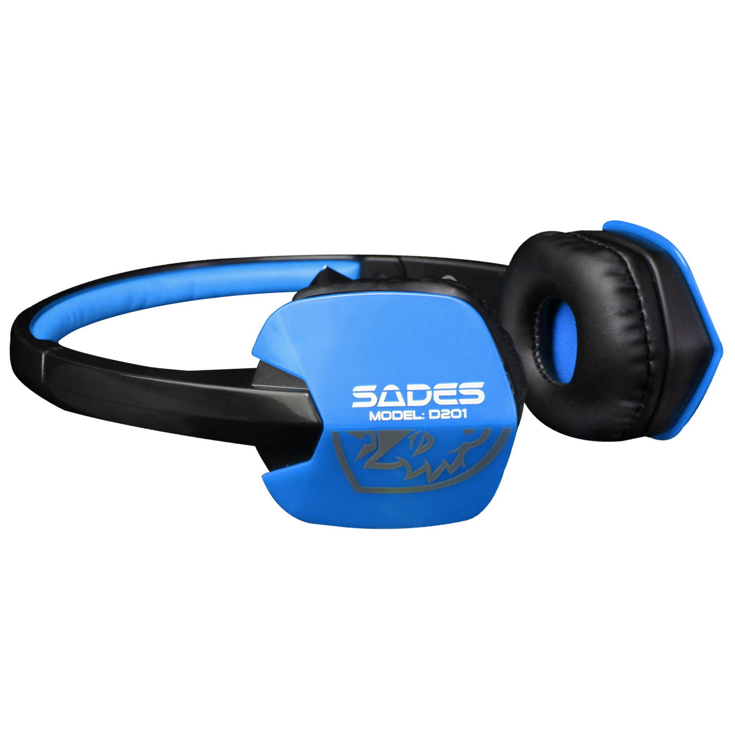 SADES D201 4.1 Bluetooth Headset Stereo Gaming Headphones with Mic Jack on Ear for PC Laptop and Other Smart Phones(BlackBlue)