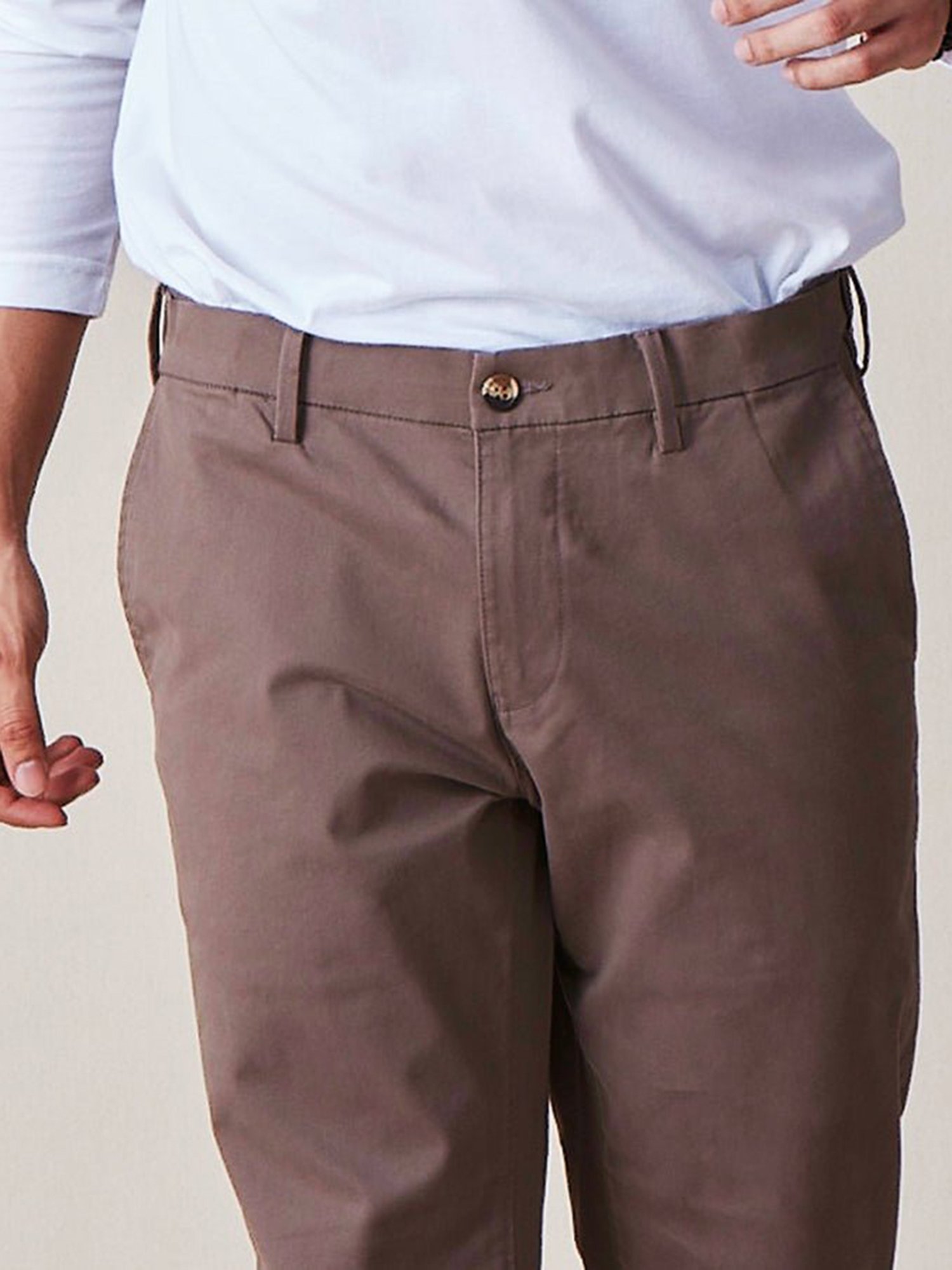 MinusOne Brown Regular Fit Chinos