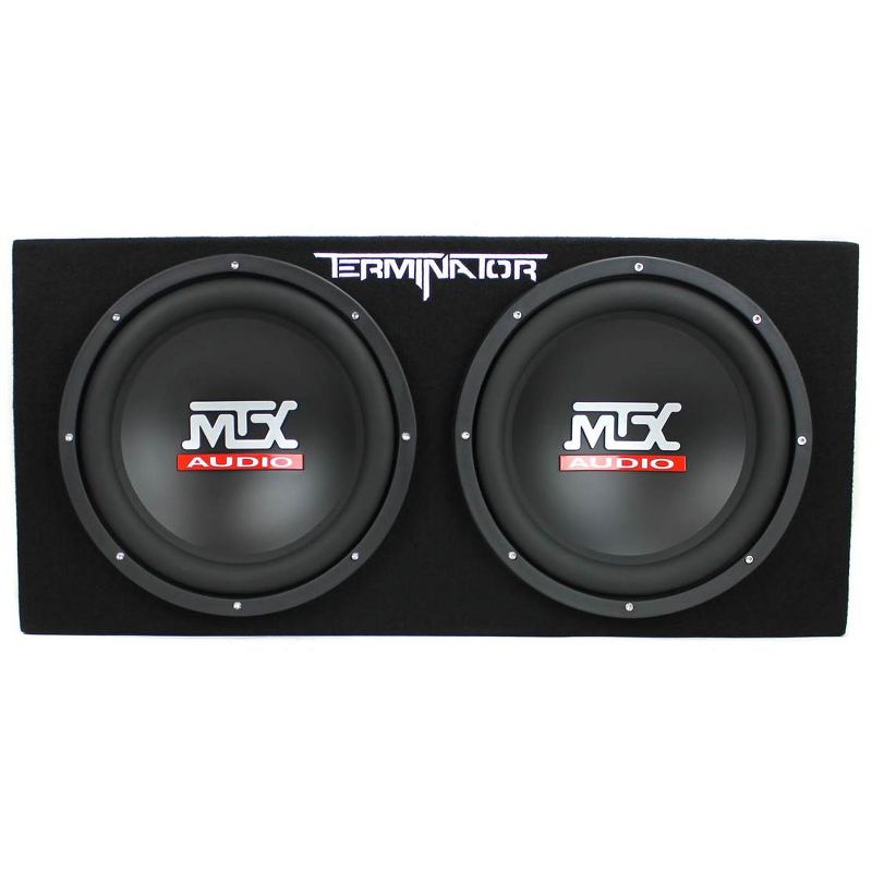 MTX TNP212D2 12" Dual Loaded 1200W Car Subwoofer Enclosure Audio with Sub Box, Mono Block Amplifier, and Amplifier Amp Complete Wiring Install Kit