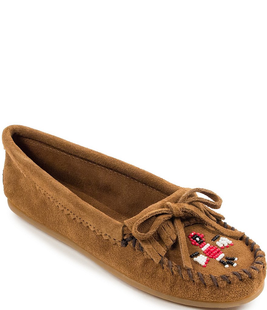 Minnetonka Thunderbird II Beaded Suede Moccasins