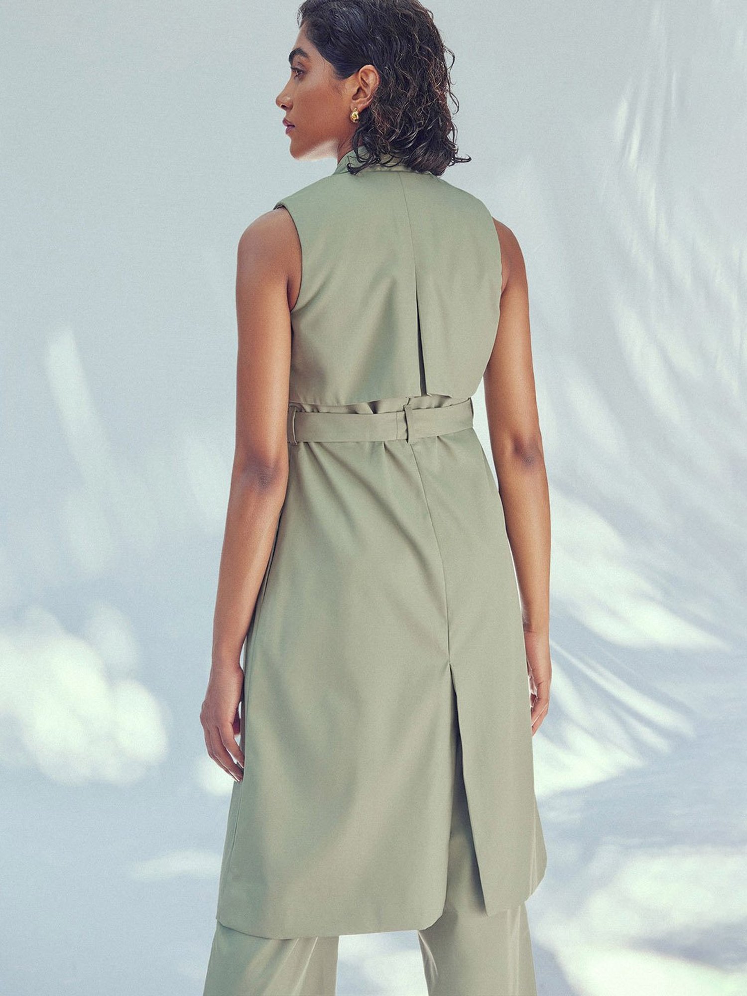The Label Life Sage Green Trench Coat