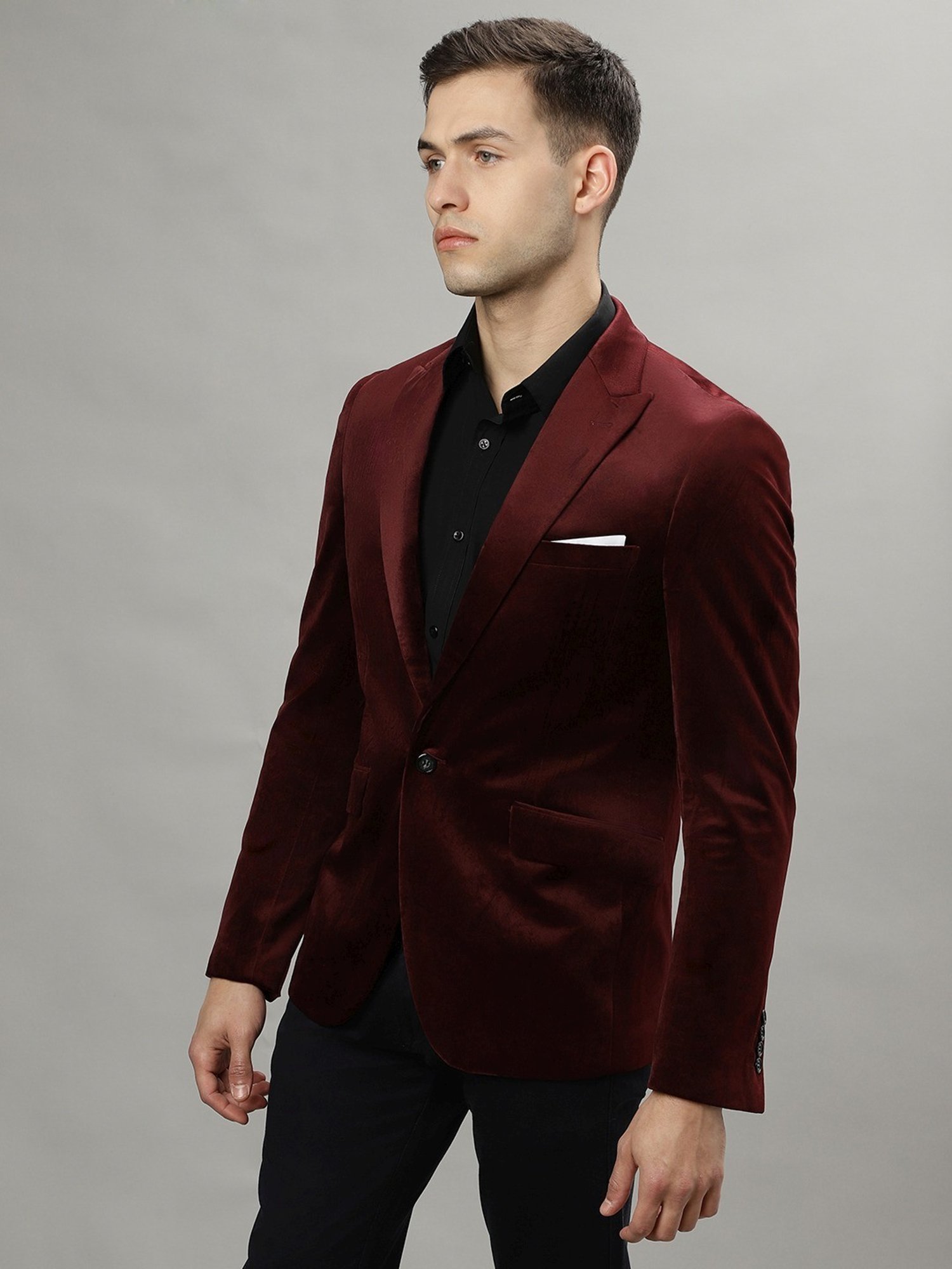 Lindbergh Burgundy Slim Fit Blazer
