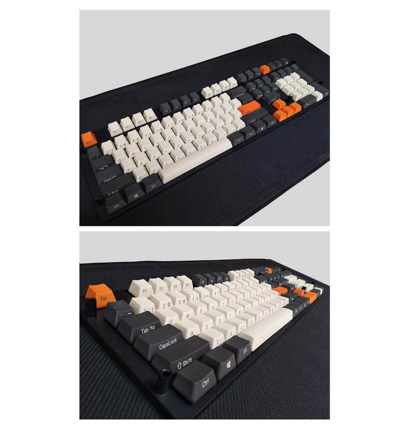 Royal Kludge RK 104 Durable PBT Keycaps Keycaps for Mechanical Keybpoard,High Translucency( Blue/White)