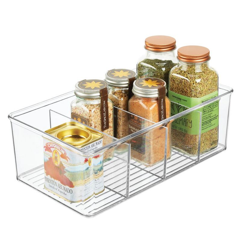 mDesign Plastic Kitchen Pantry Food Storage Organizer Bin, 6 Pack - Clear