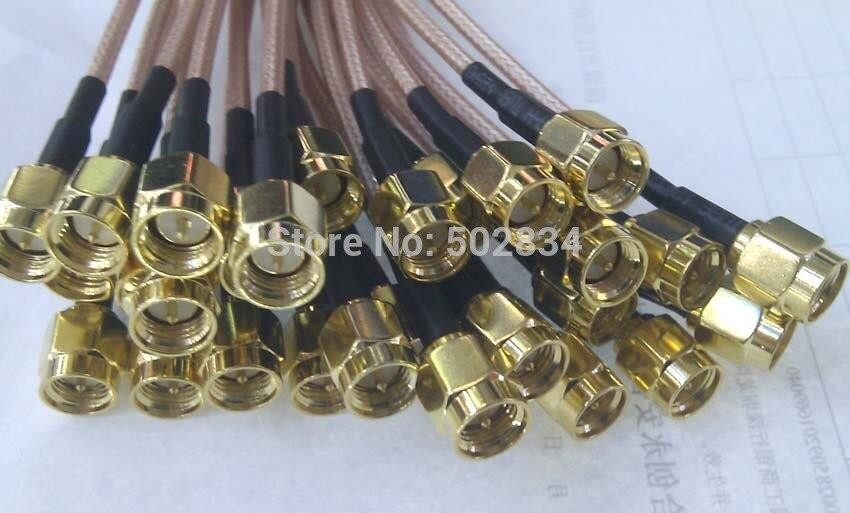 50pcs/lot SMA Male to SMA Male RG316 RF Cable Adapter Connector 30cm