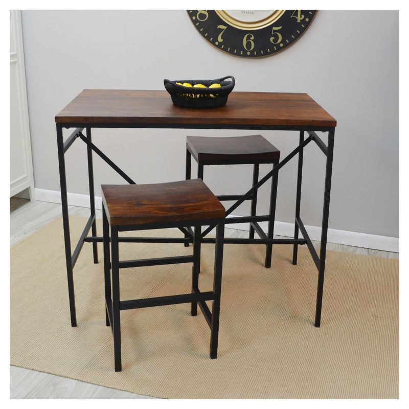 Ira Bar Table Chestnut/Black - Carolina Cottage