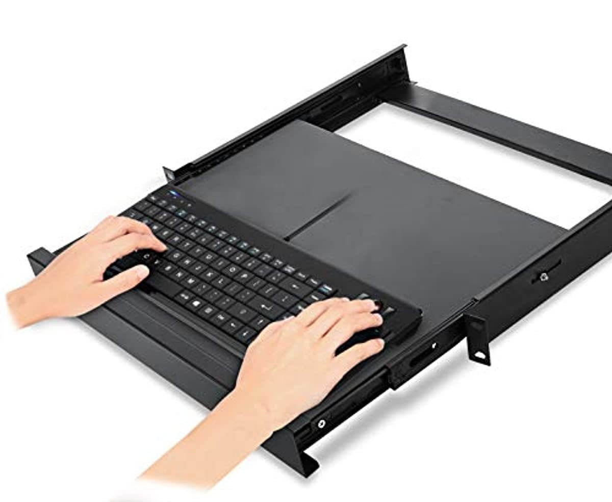 Perixx Periboard-320 Wired Backlit Trackball Keyboard with 2 Hubs, Compact Design with Numeric Keypad, Black, US English Layout (11494)