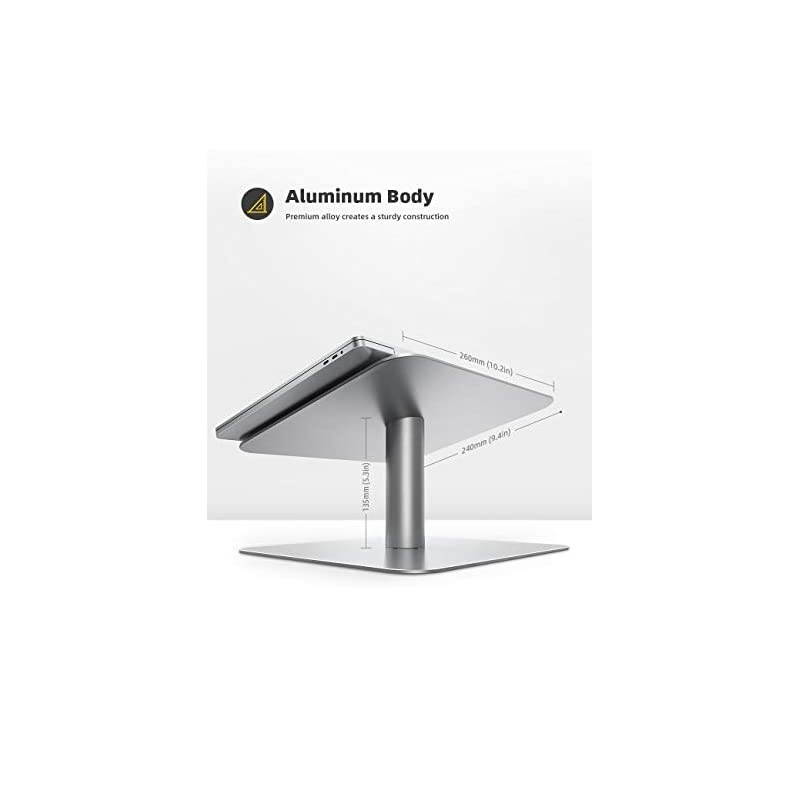 Swivel Laptop Stand  Laptop Riser 360Rotating Ergonomic Aluminum Computer Desk Holder Compatible with MacBook Air Pro Dell XPS HP and More 10 173 Notebook Sliver