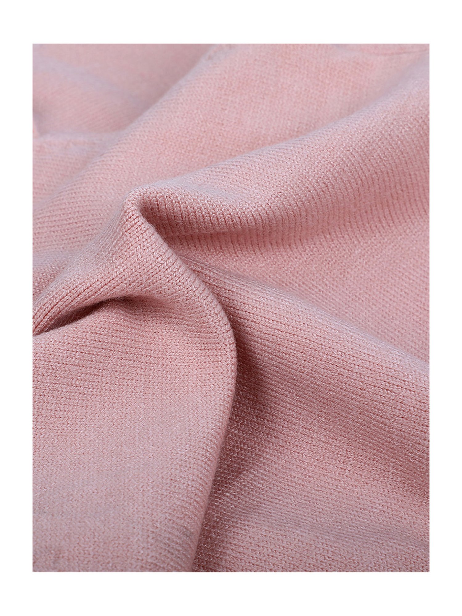 Baby Moo Kids Pink Regular Fit Full Sleeves Sweater