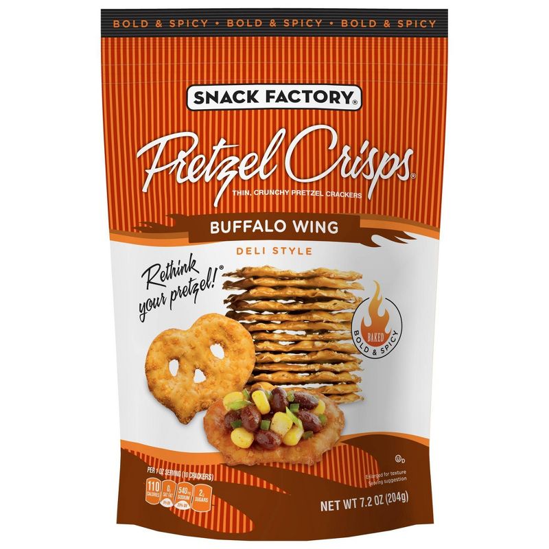 Snack Factory Buffalo Wing Pretzel Crisps - 7.2oz