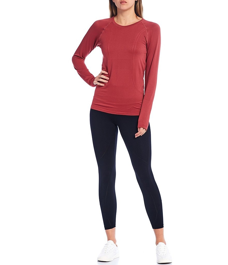 IBKUL Solid Long Sleeve Mock Neck Top