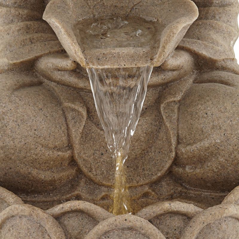 John Timberland Sitting Buddha 22" High Zen Fountain with LED Light