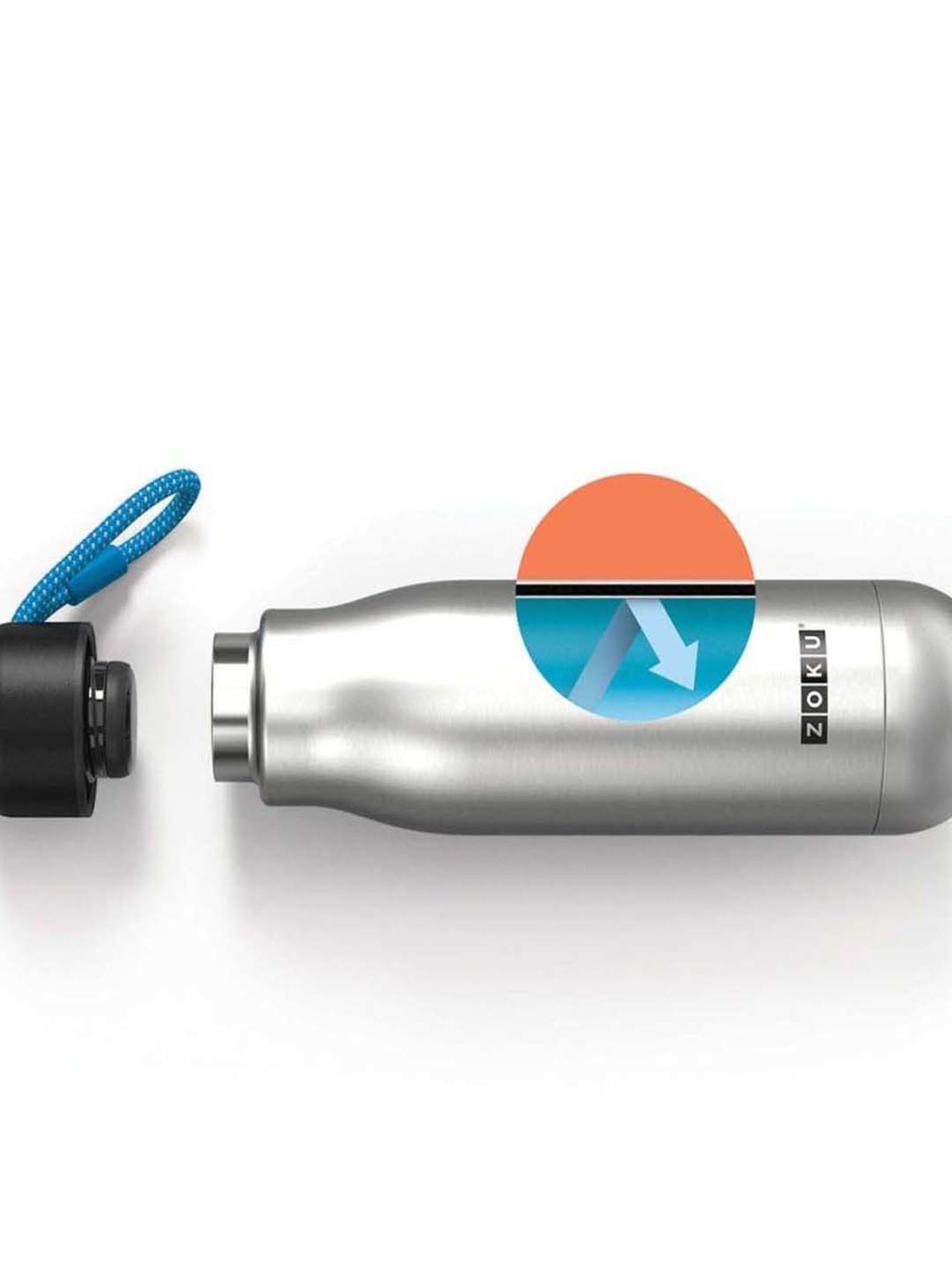 Zoku Silver Stainless Steel Water Bottle (0.35 L)