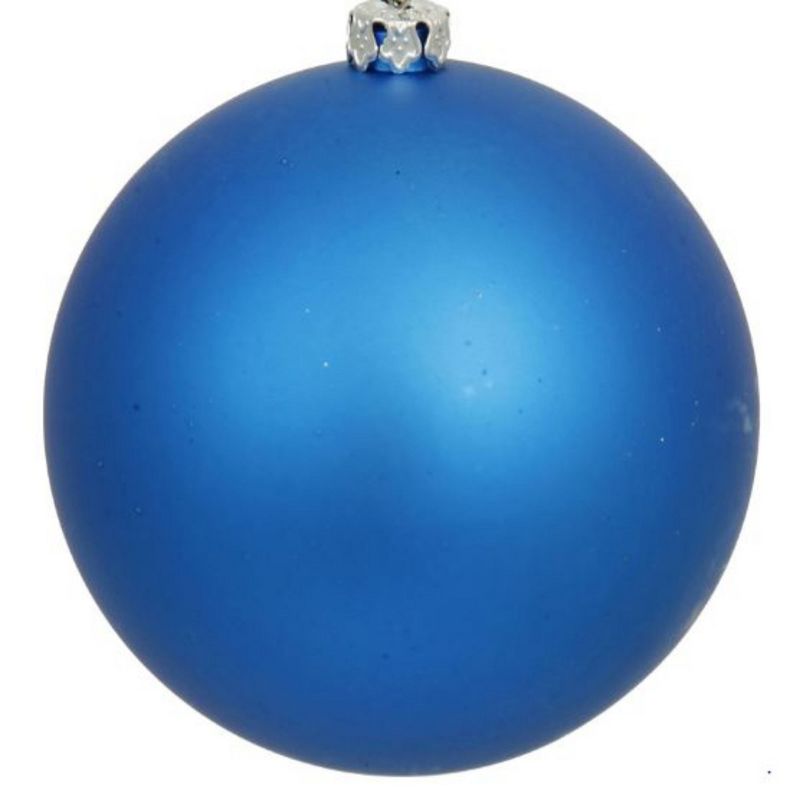 Vickerman 10" Matte Drilled Shatterproof Christmas Ball Ornament - Blue